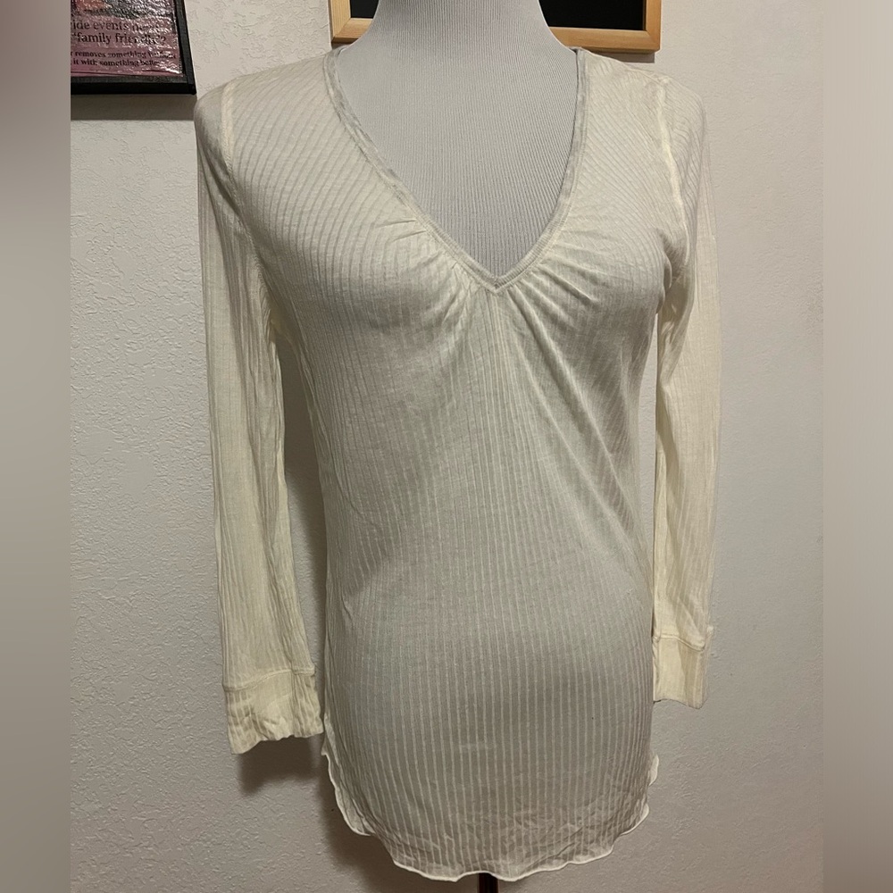 Club Monaco V Neck Top Sz Large